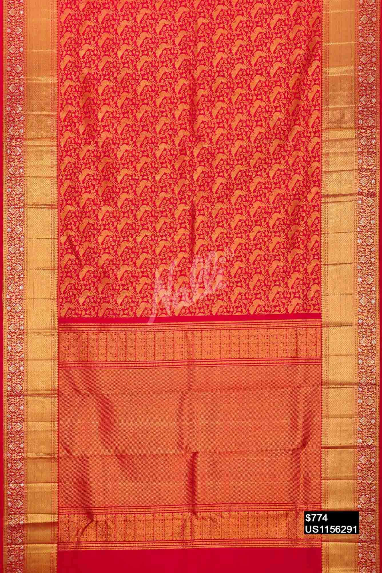 Red Kanchipuram Silk Saree