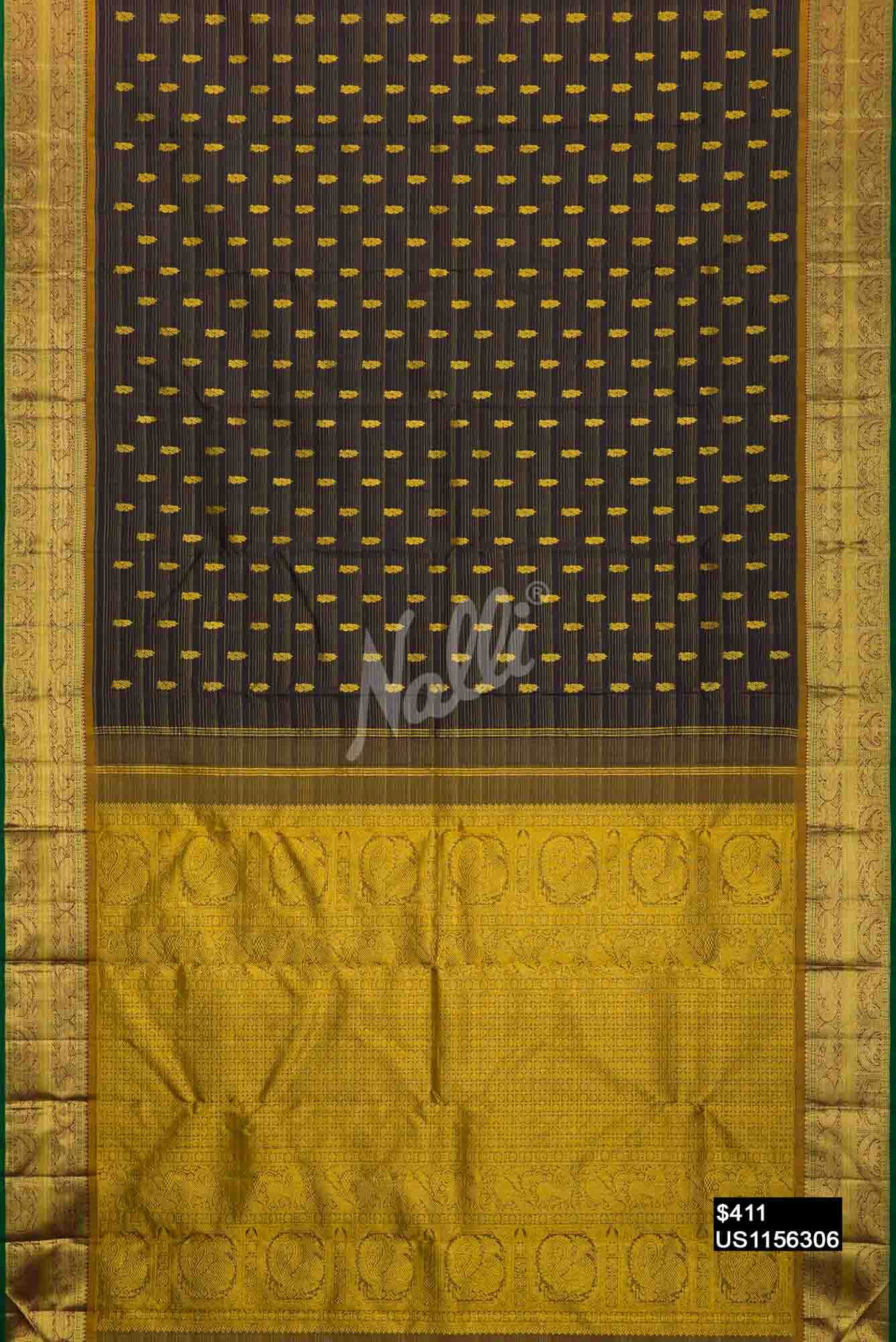 Black Kanchipuram Silk Saree