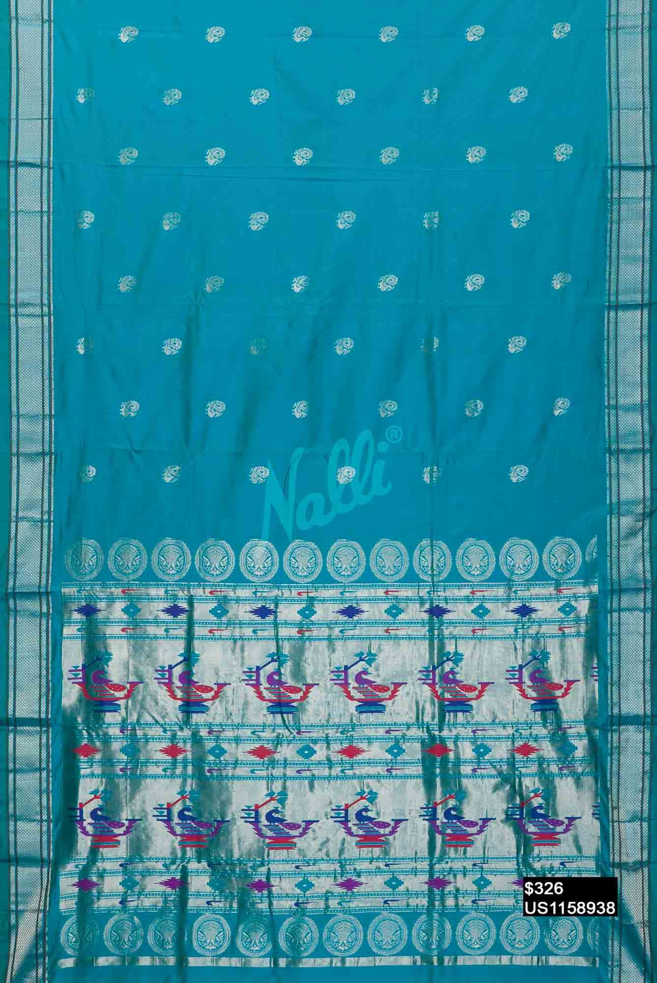 Blue Paithani Silk Saree