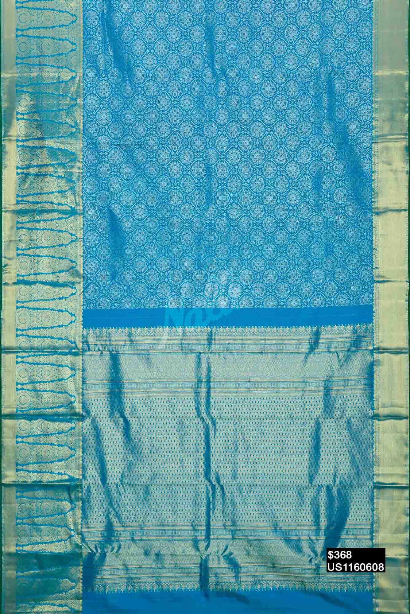 Blue Kanchipuram Silk Saree