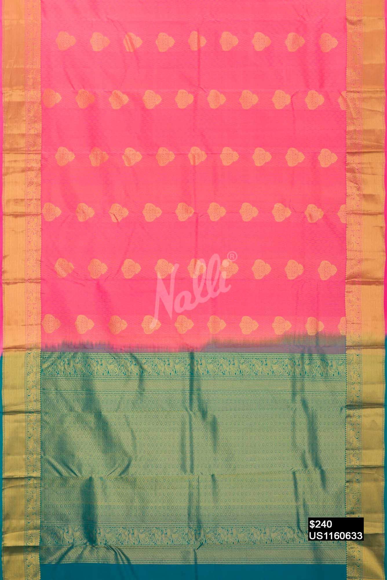 Pink Kanchipuram Silk Saree