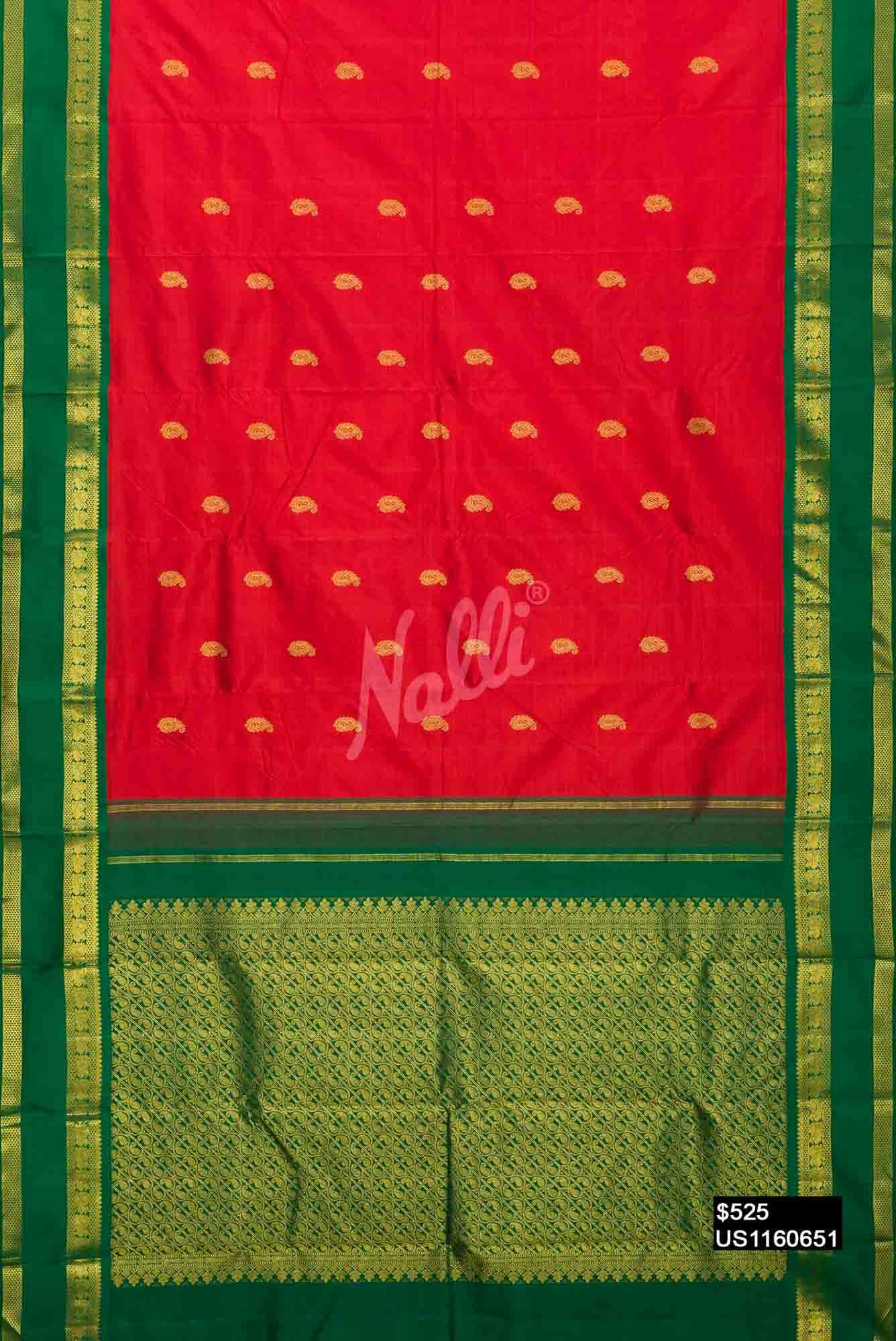 Maroon Kanchipuram Silk Saree