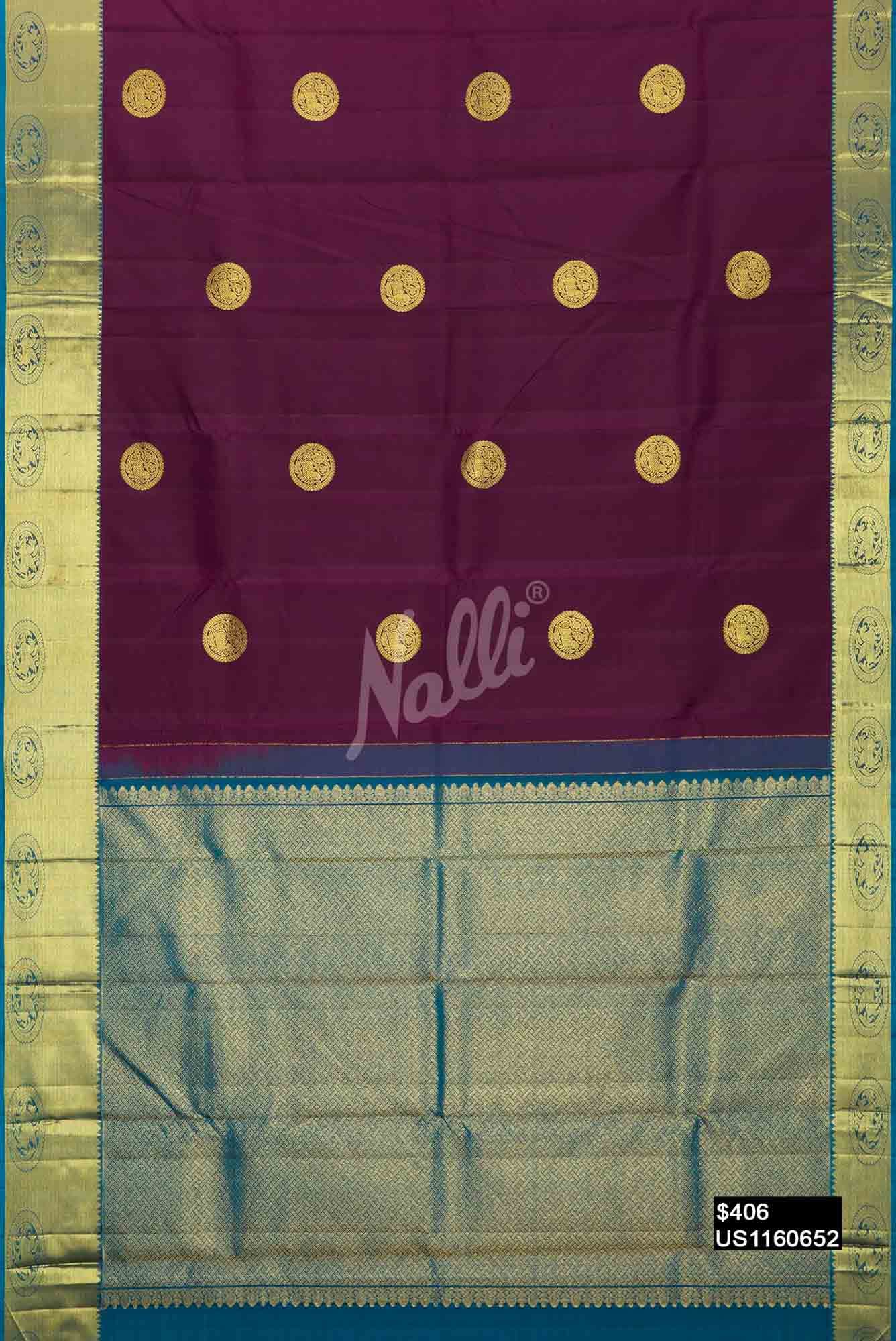 Violet Kanchipuram Silk Saree