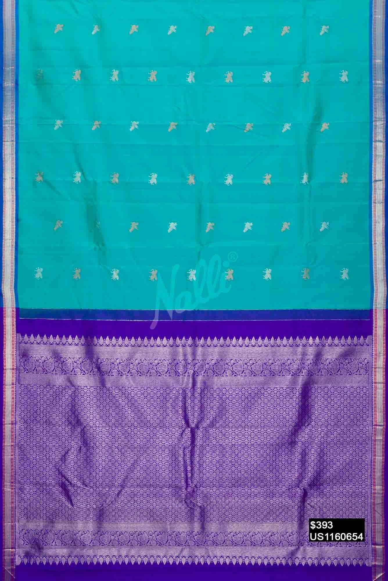 Blue Kanchipuram Silk Saree