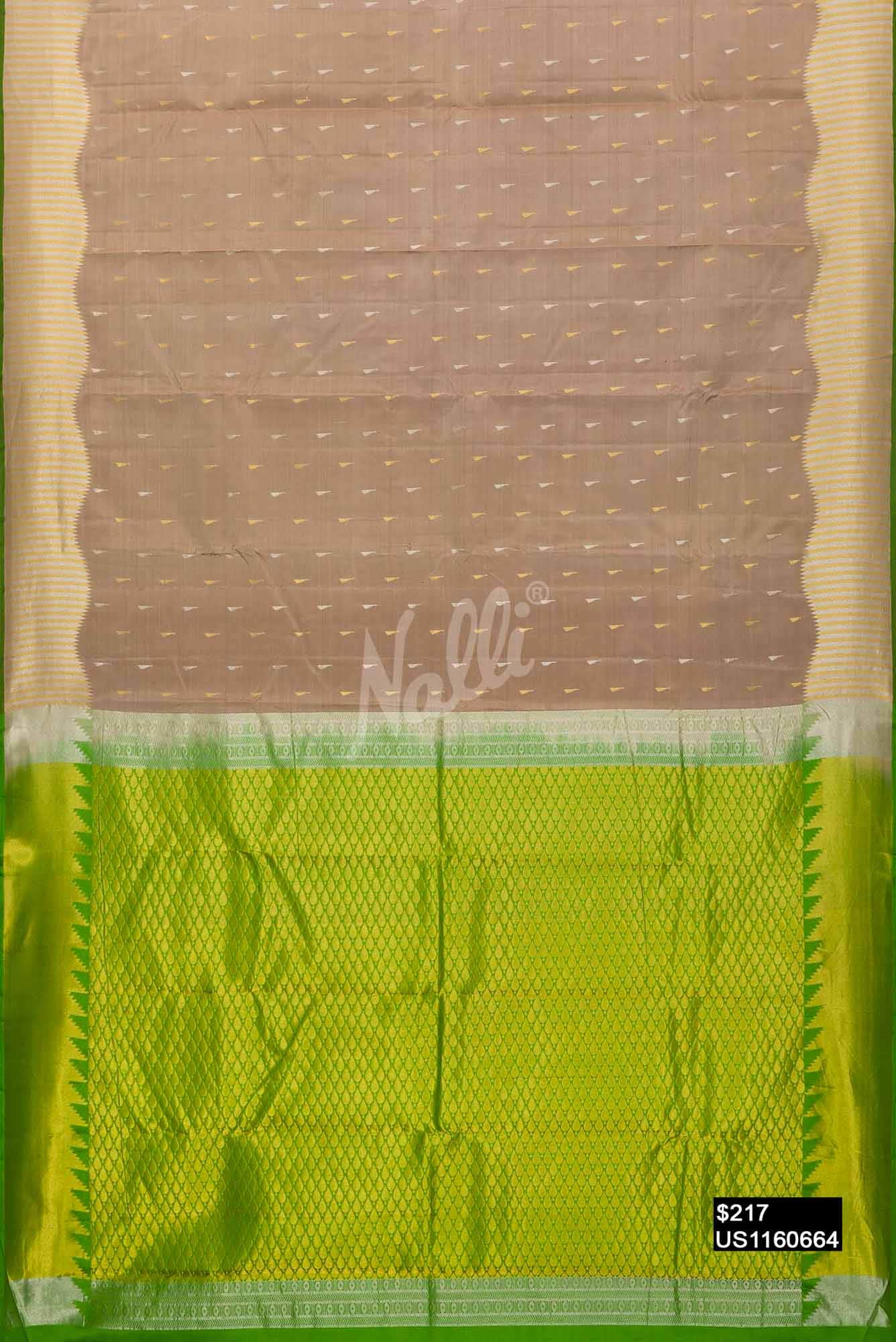 Brown Kanchipuram Silk Saree