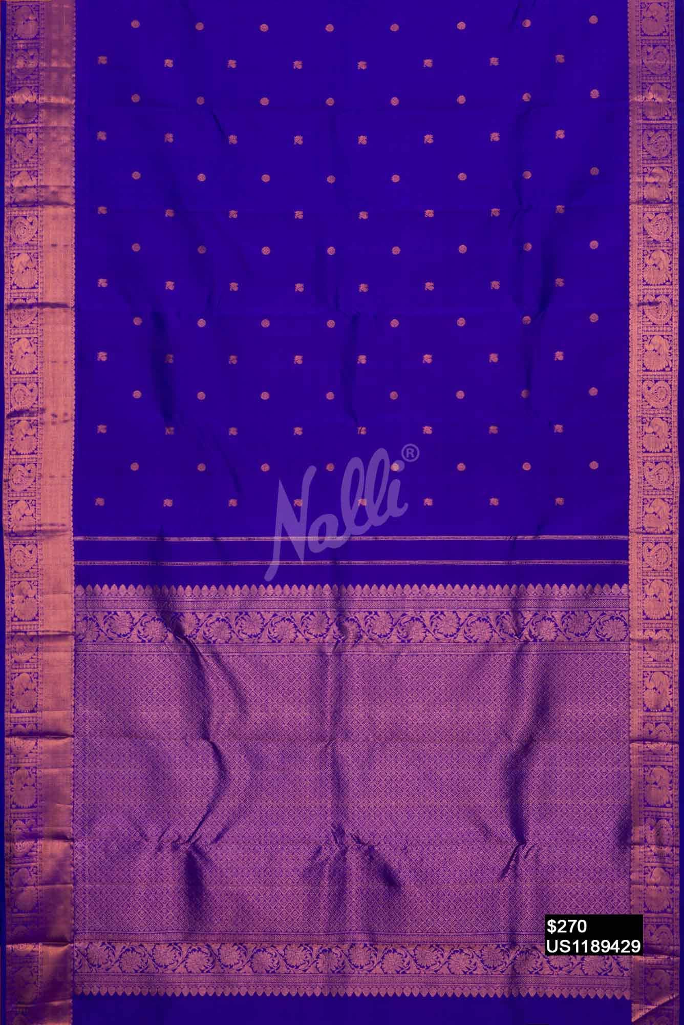 Royal Blue Kanchipuram Silk Saree