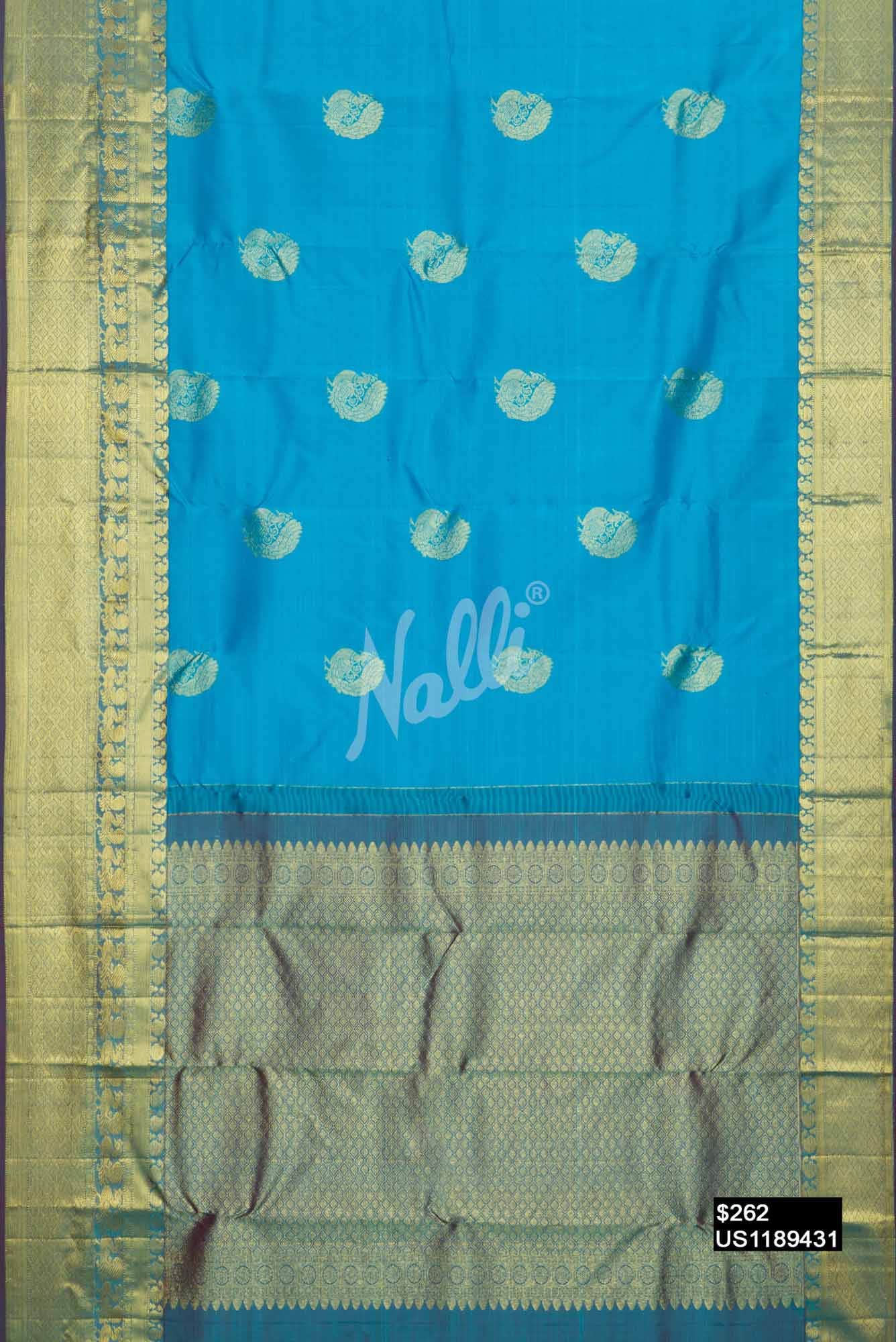 Blue Kanchipuram Silk Saree