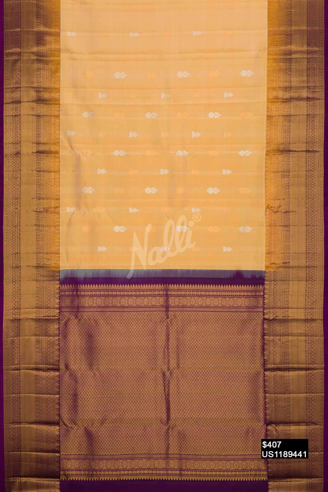 Sandal Kanchipuram Silk Saree