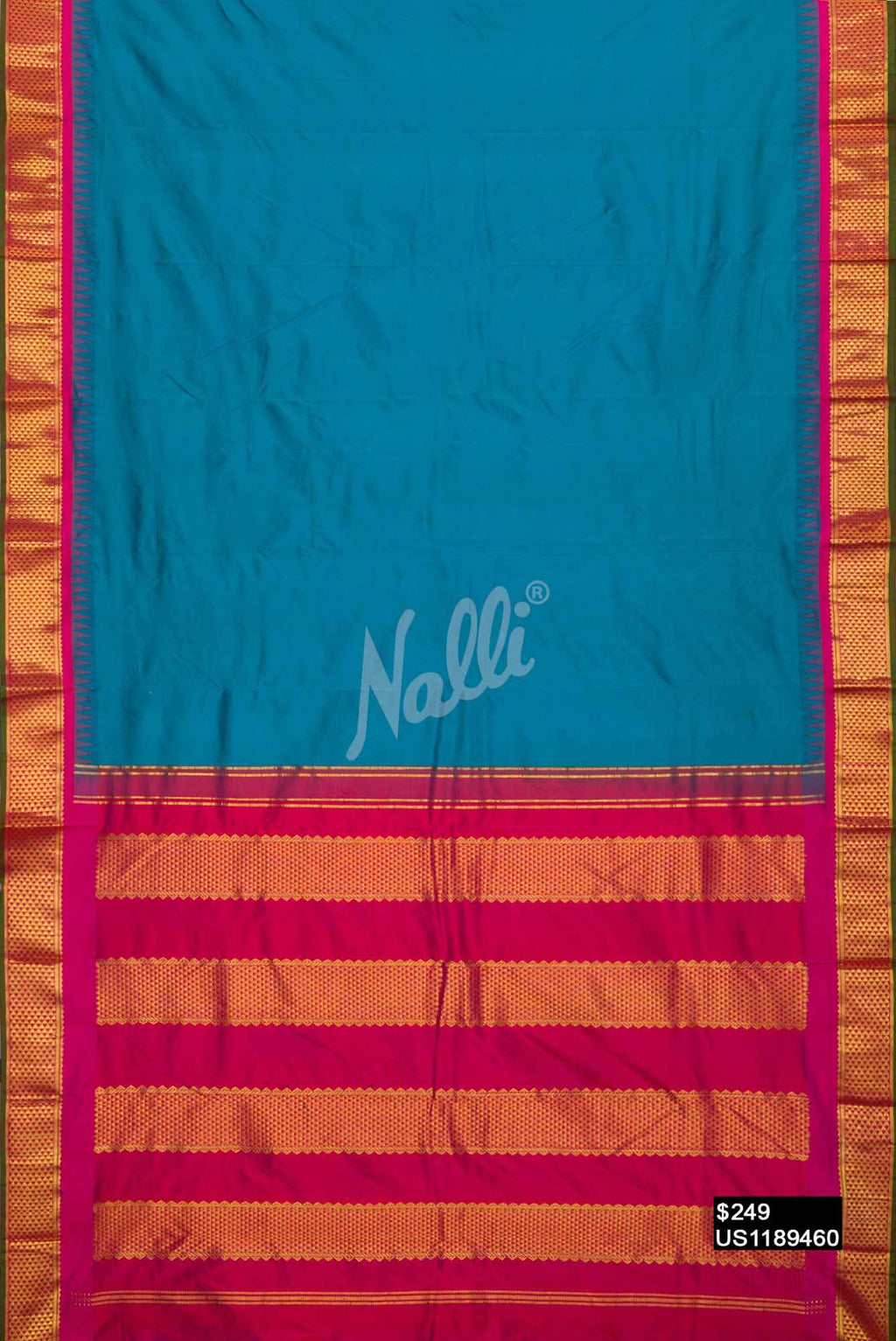 Blue Kanchipuram Silk Saree