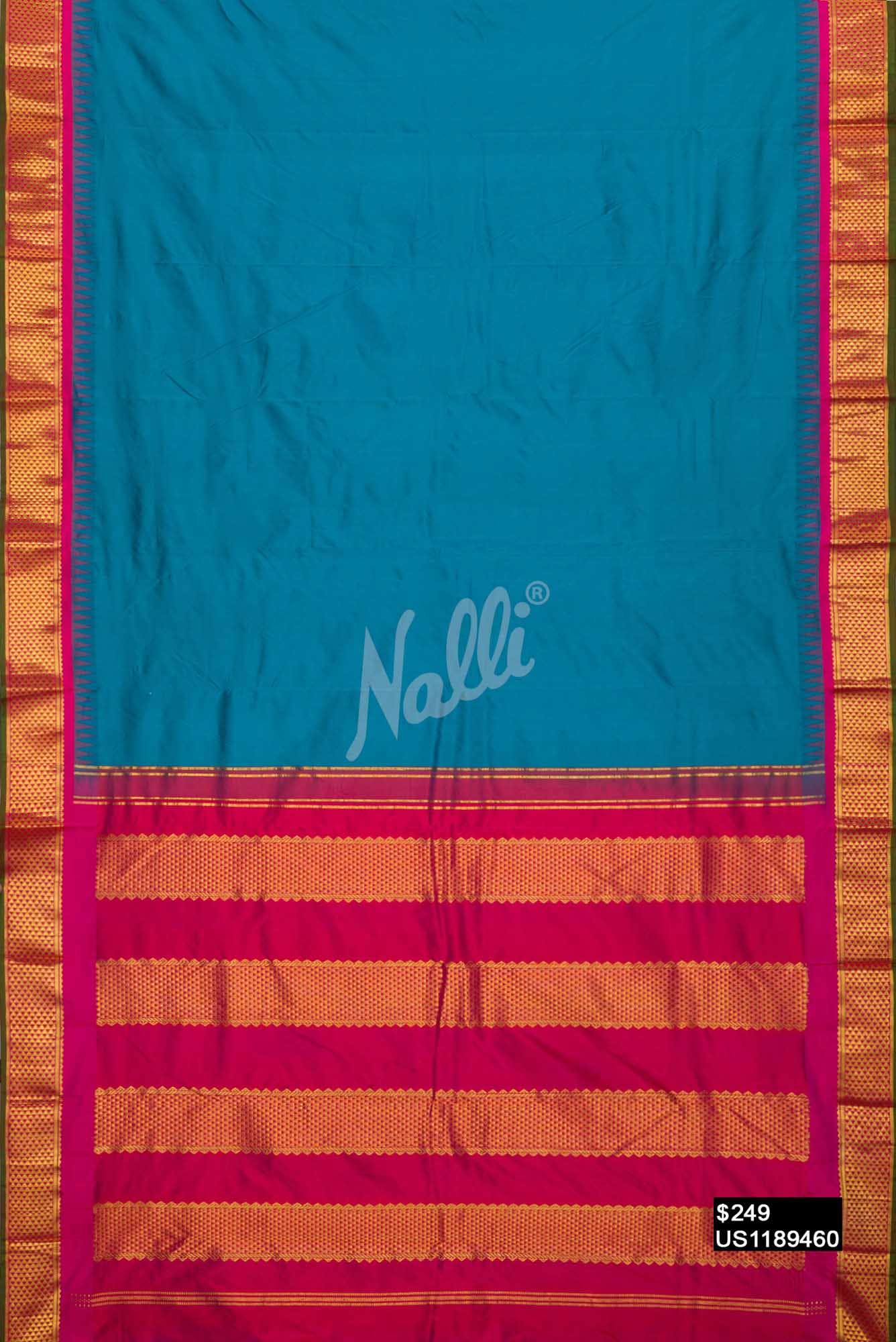 Blue Kanchipuram Silk Saree