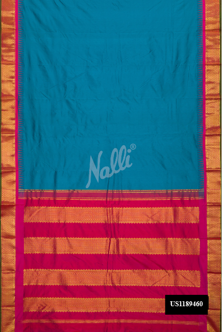 Blue Kanchipuram Silk Saree