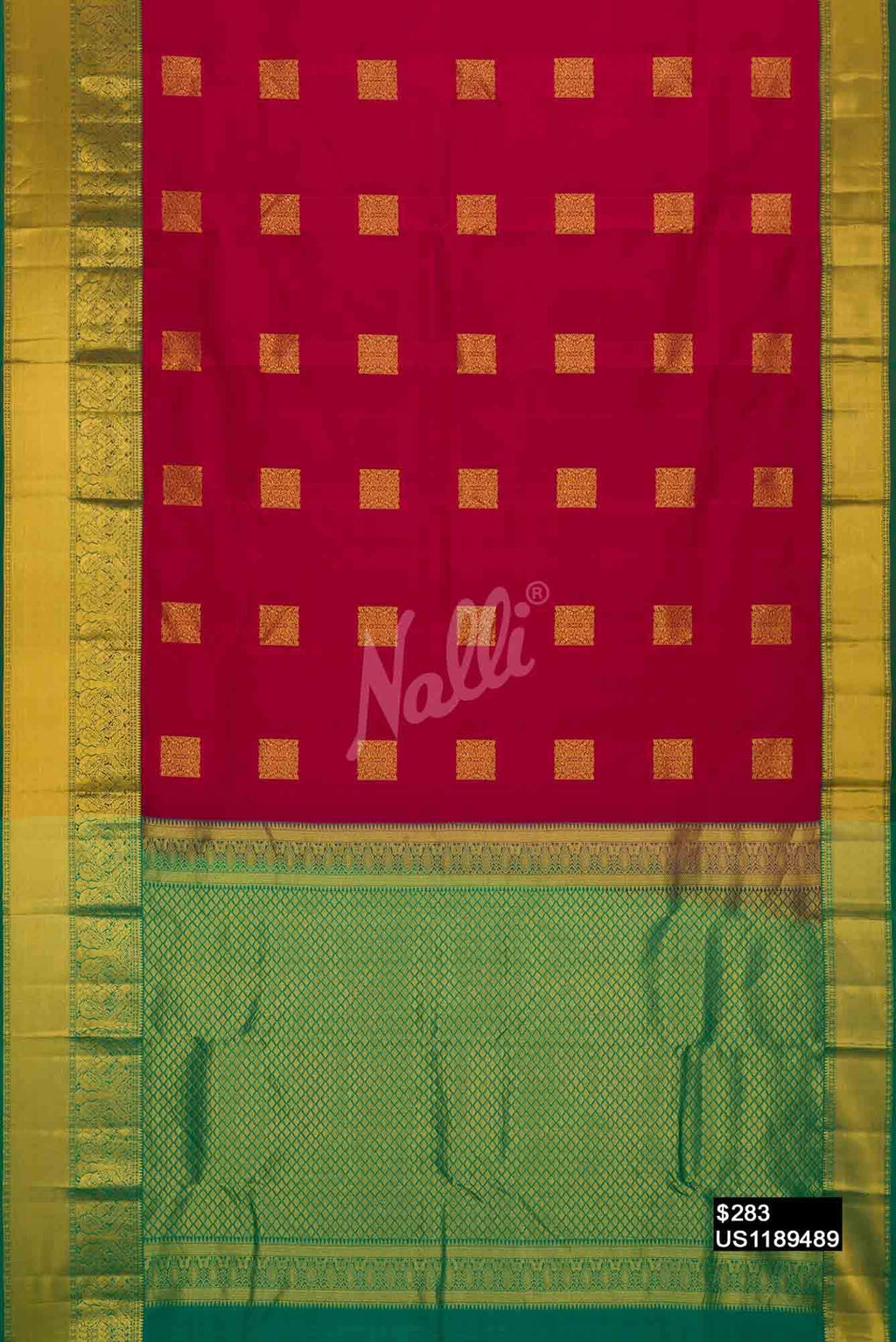 Dark Pink Kanchipuram Silk Saree