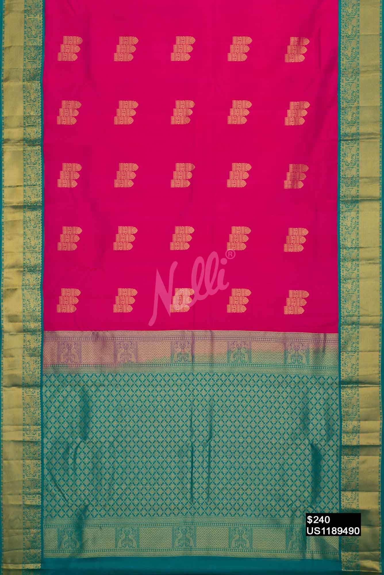 Pink Kanchipuram Silk Saree