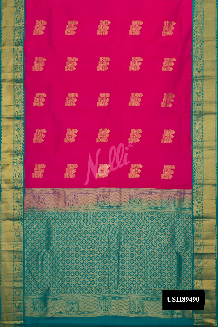 Pink Kanchipuram Silk Saree