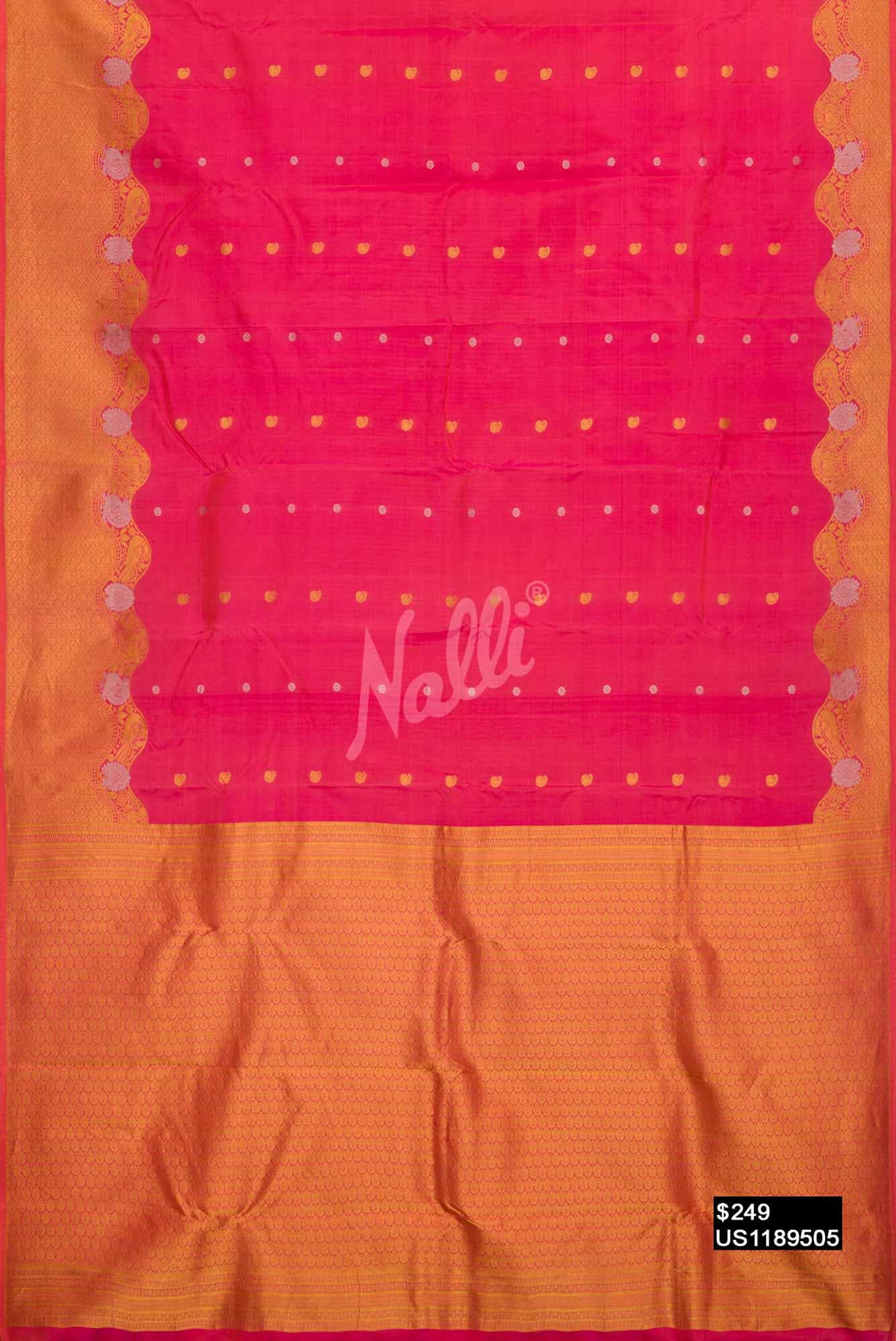 Pink Kanchipuram Silk Saree