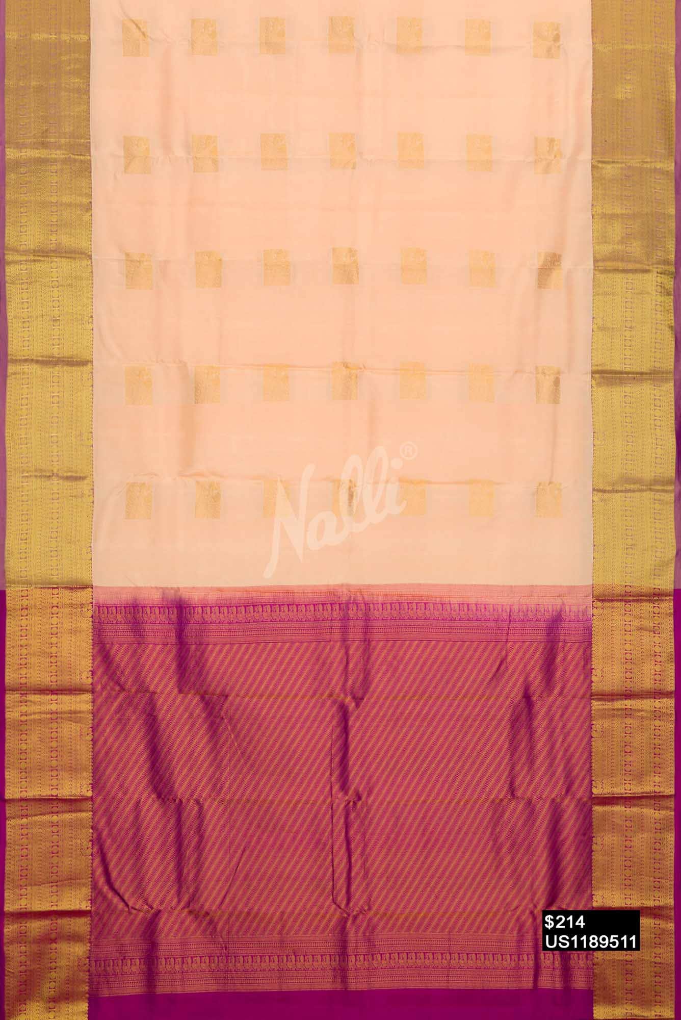 Sandal Kanchipuram Silk Saree