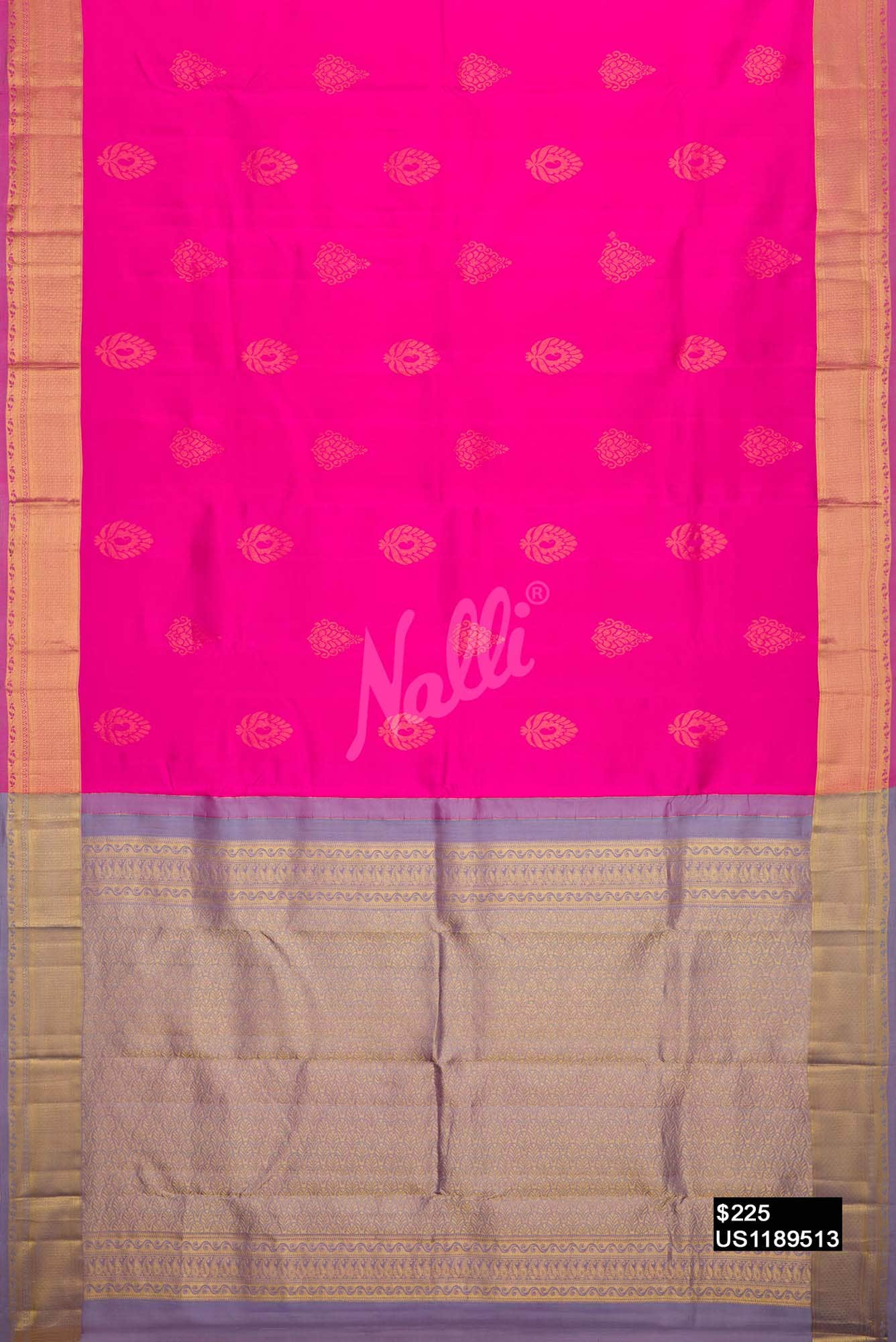 Pink Kanchipuram Silk Saree