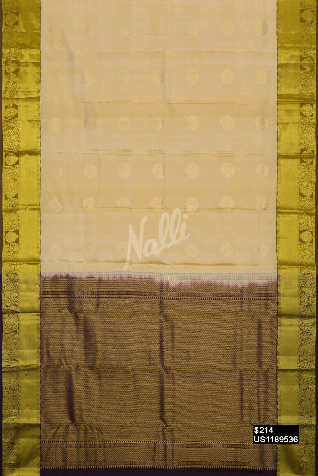 Sandal Kanchipuram Silk Saree