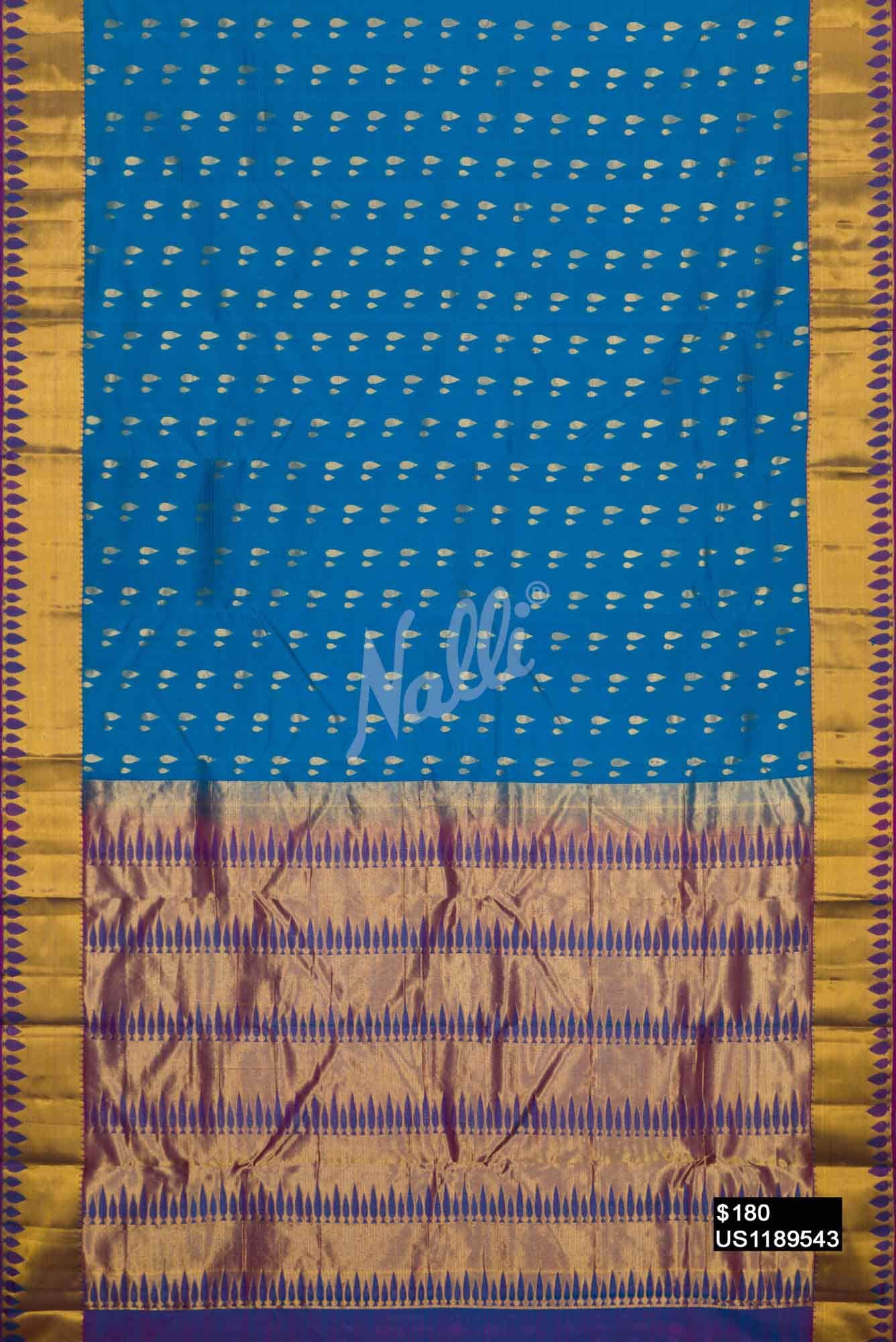 Blue Kanchipuram Silk Saree