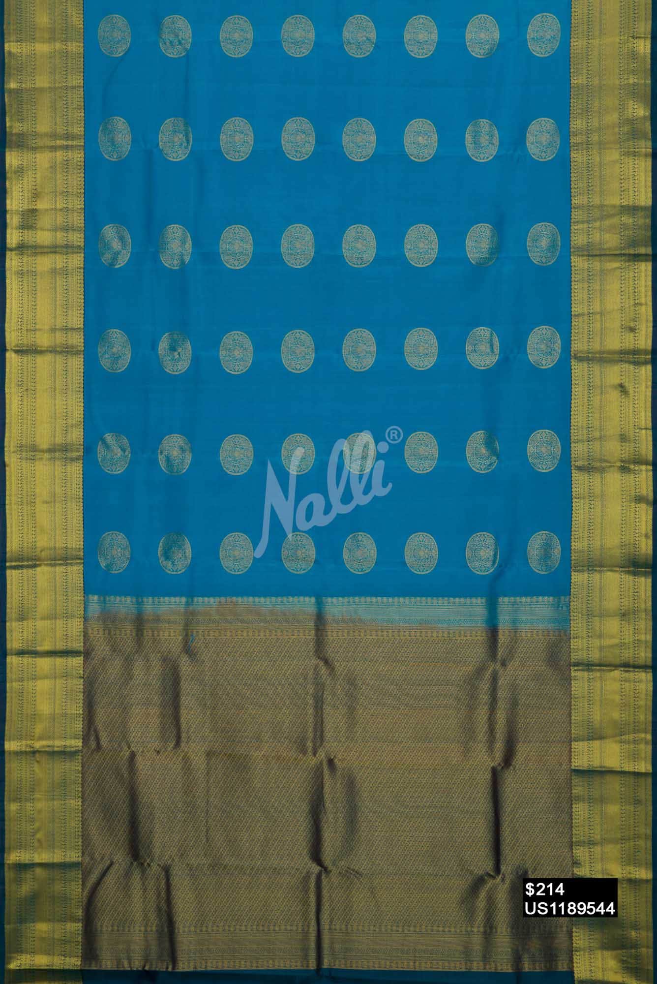 Blue Kanchipuram Silk Saree