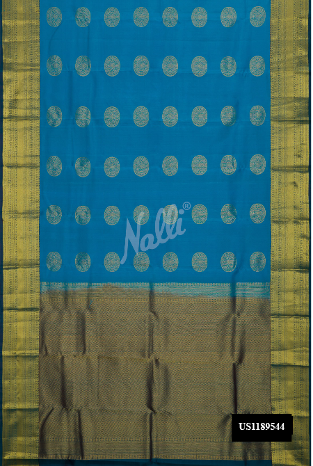 Blue Kanchipuram Silk Saree