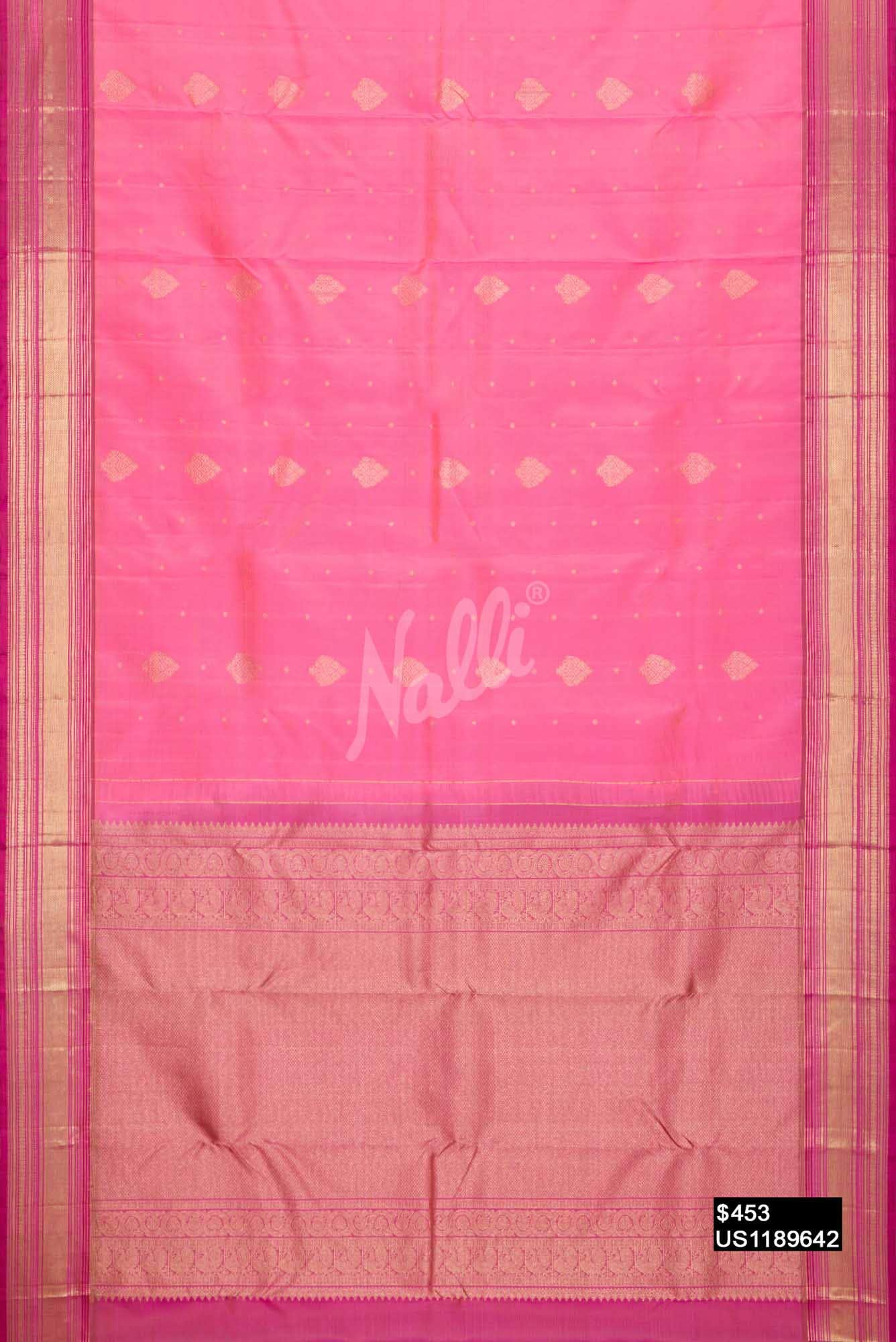 Pink Kanchipuram Silk Saree