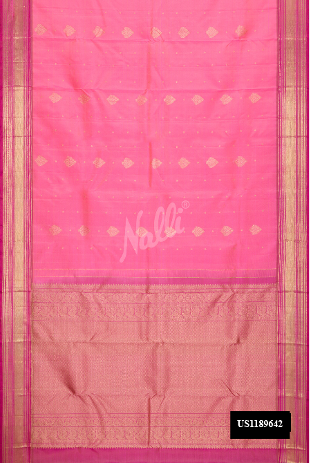 Pink Kanchipuram Silk Saree