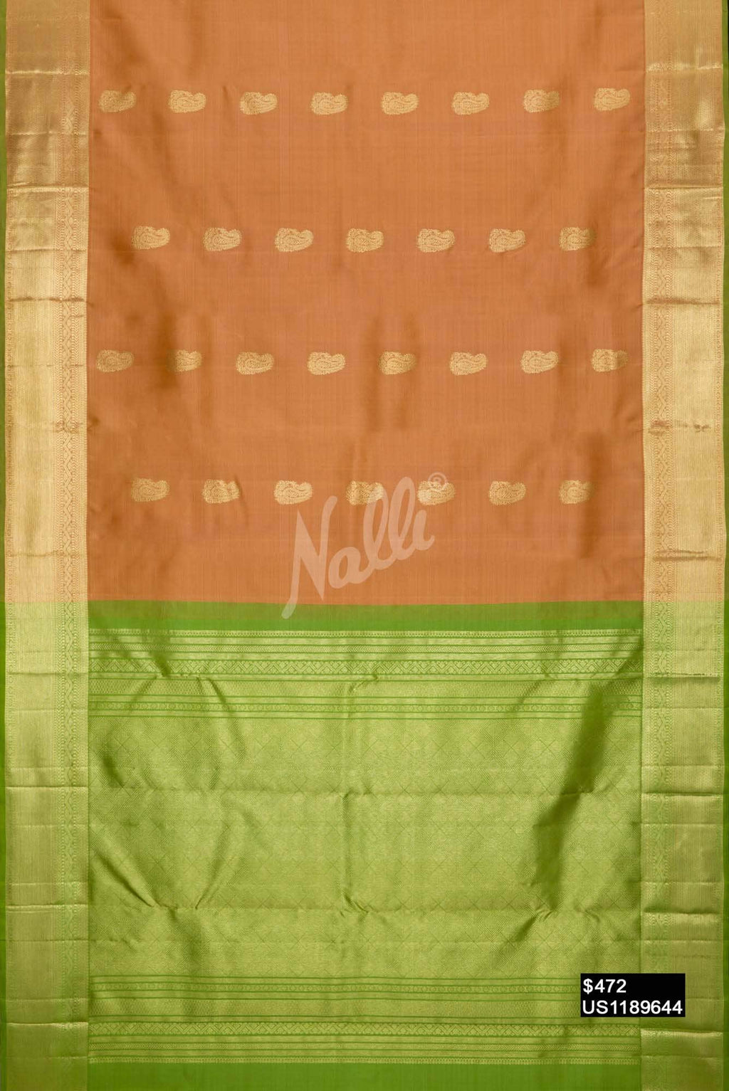 Gold Kanchipuram Silk Saree