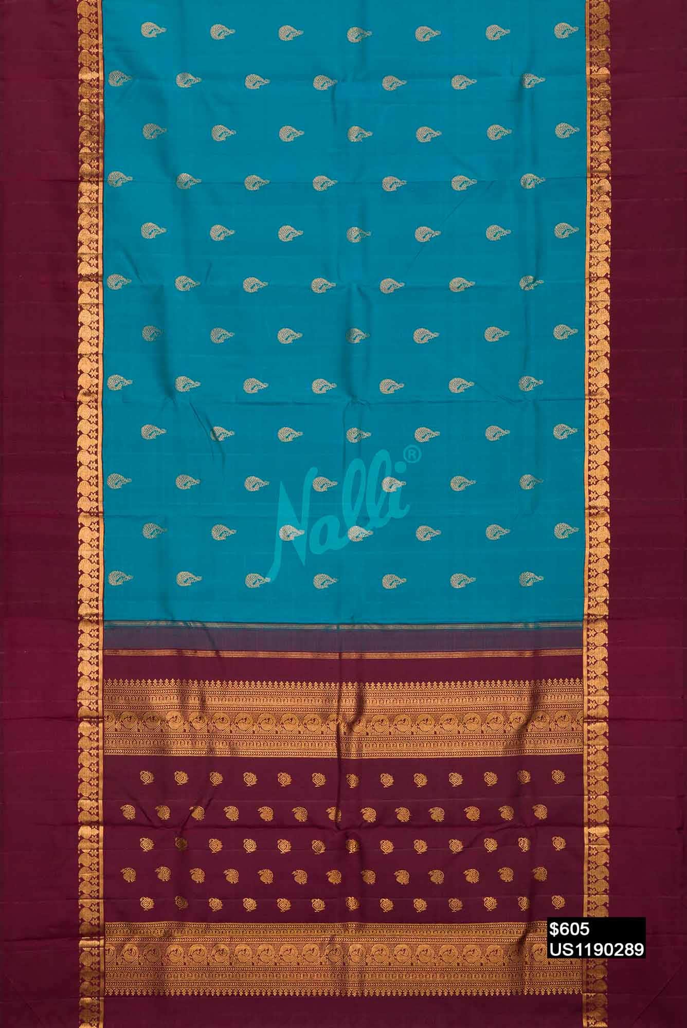 Blue Kanchipuram Silk Saree