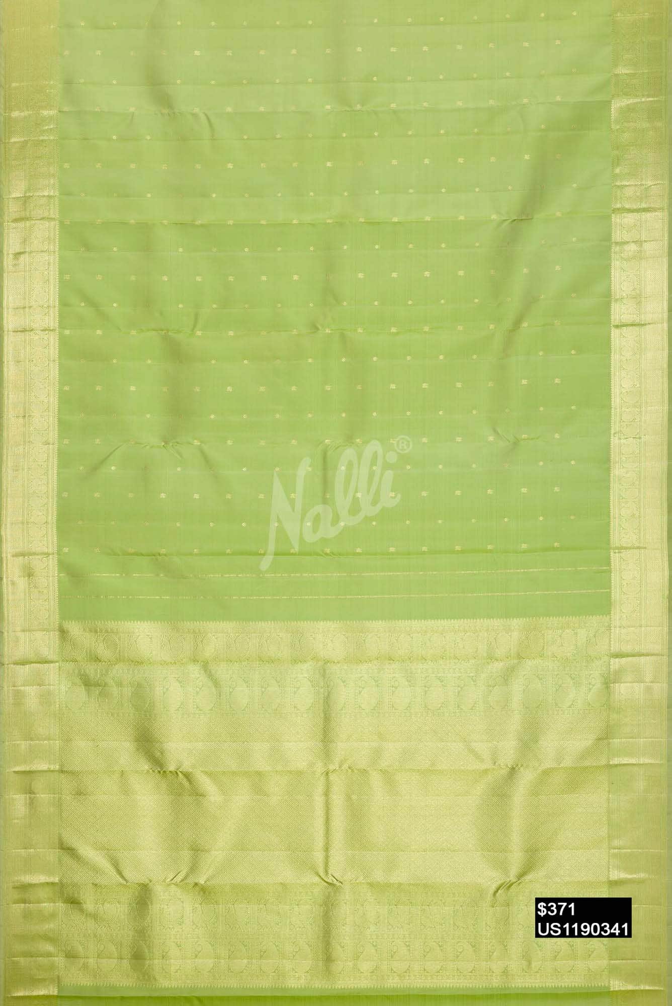 Pista Green Kanchipuram Silk Saree