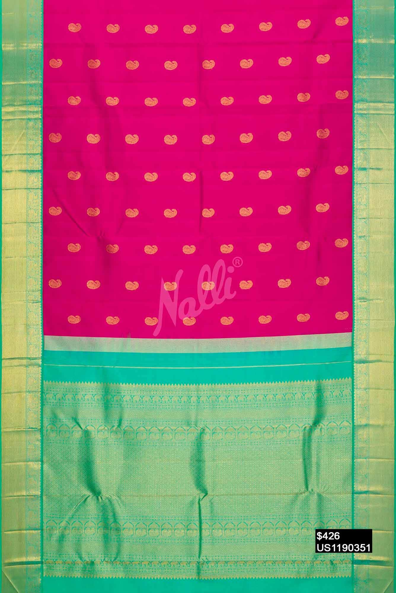 Pink Kanchipuram Silk Saree