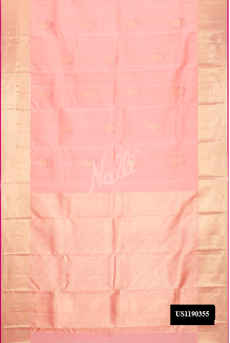 Peach Kanchipuram Silk Saree