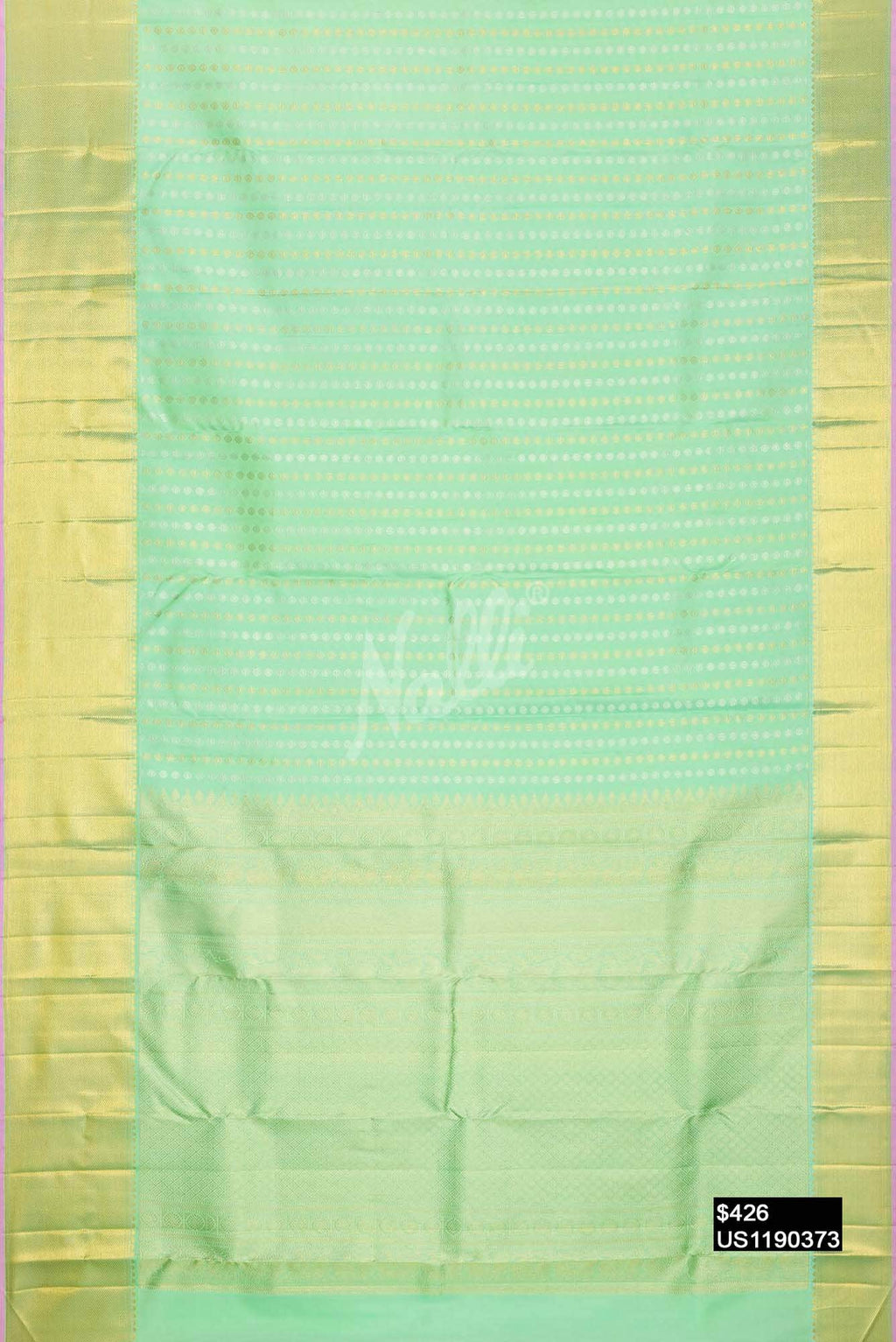 Sea Green Kanchipuram Silk Saree