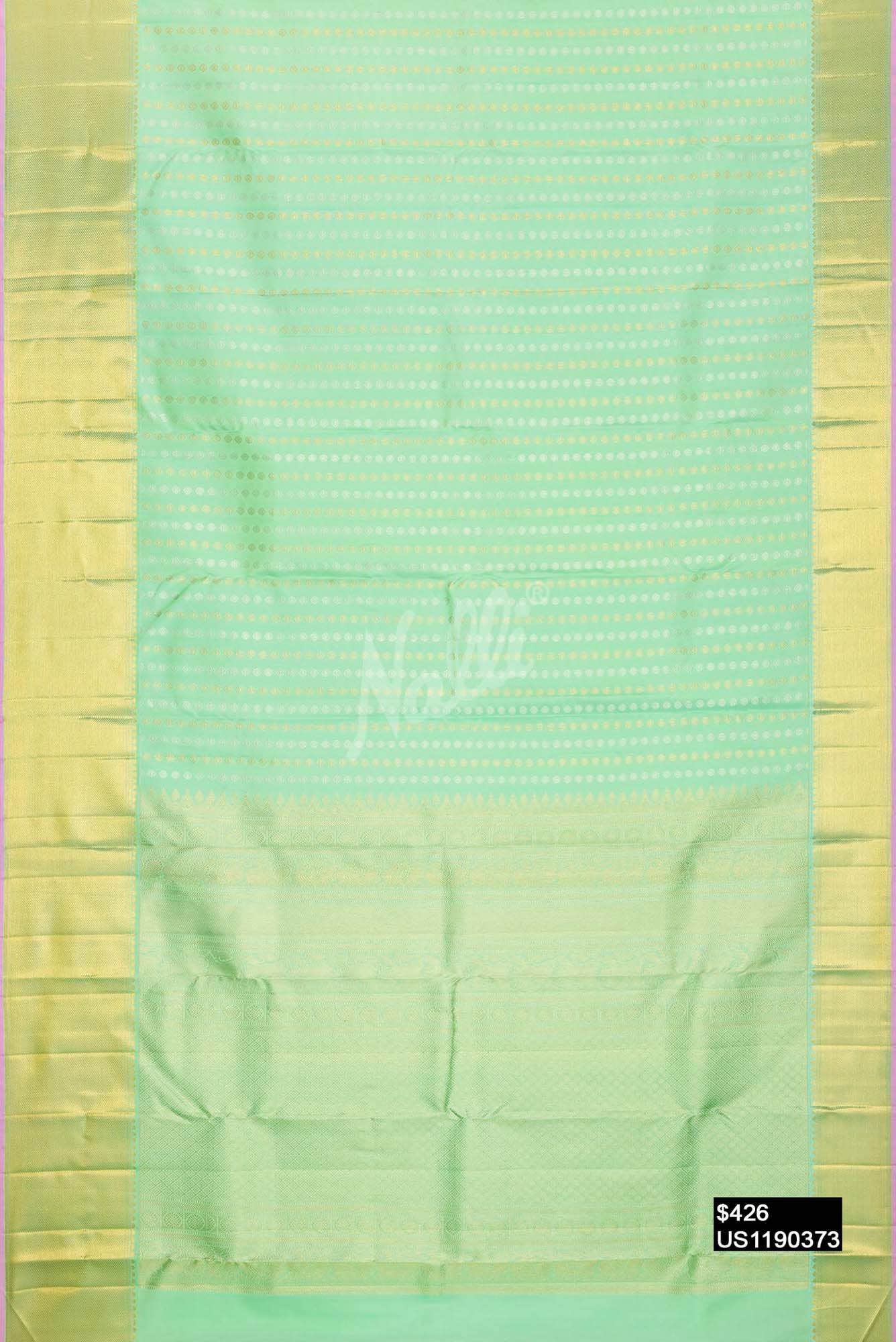 Sea Green Kanchipuram Silk Saree