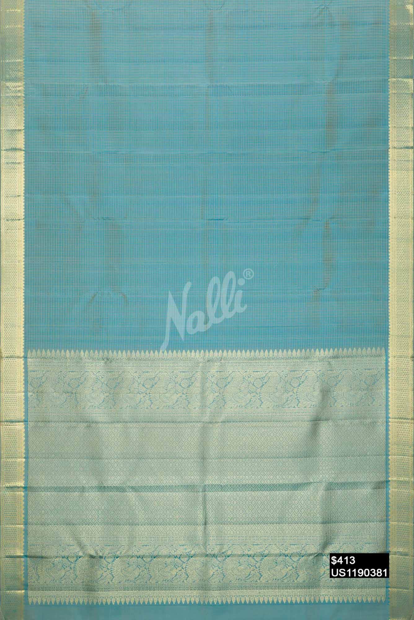 Blue Kanchipuram Silk Saree