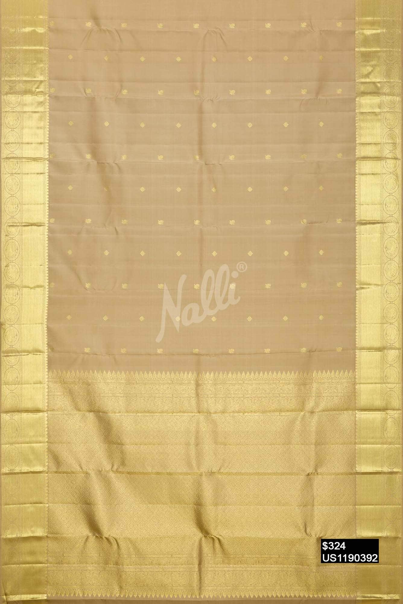 Gold Kanchipuram Silk Saree