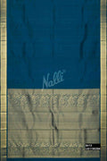 Peacock Blue Kanchipuram Silk Saree