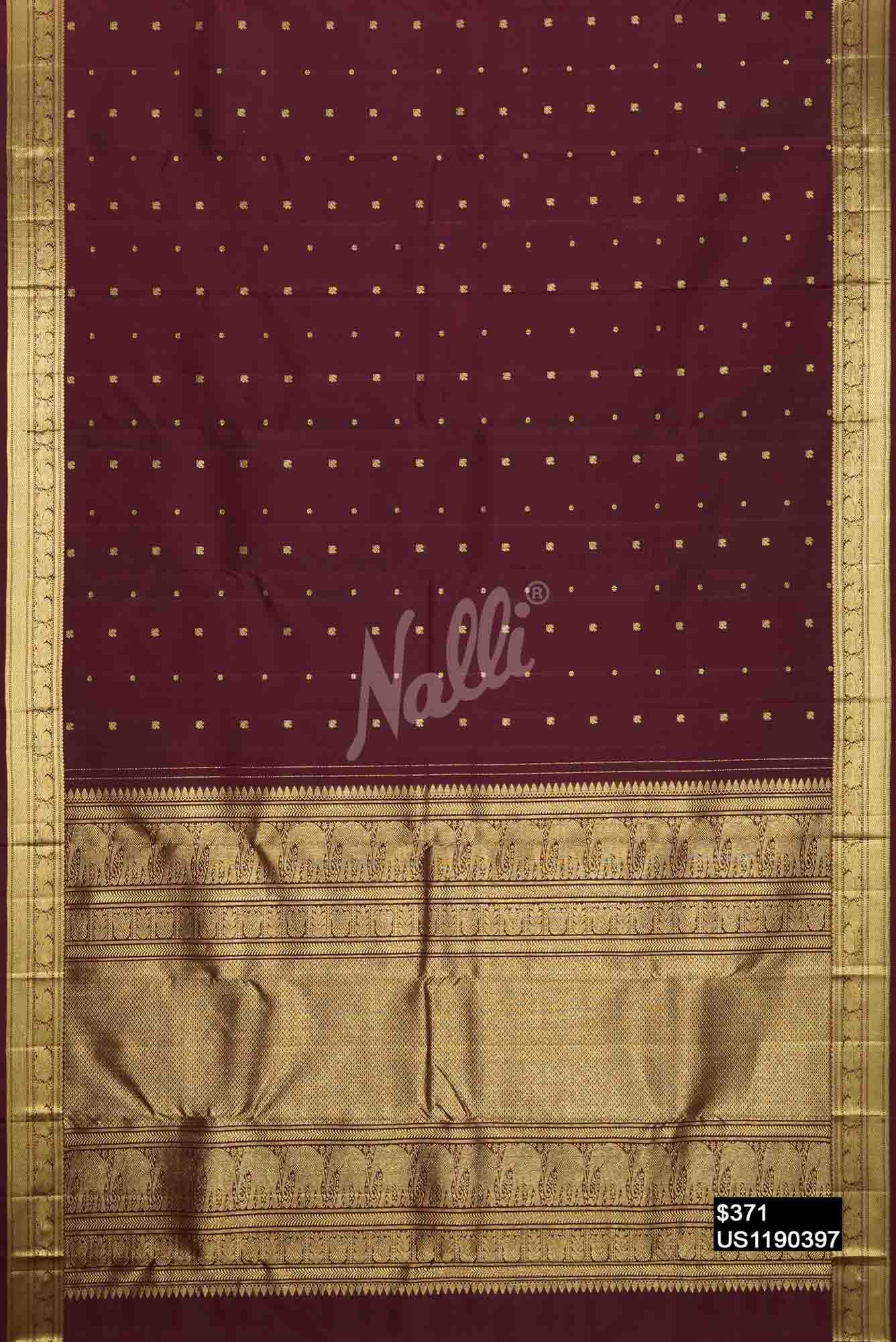 Coffee Brown Kanchipuram Silk Saree