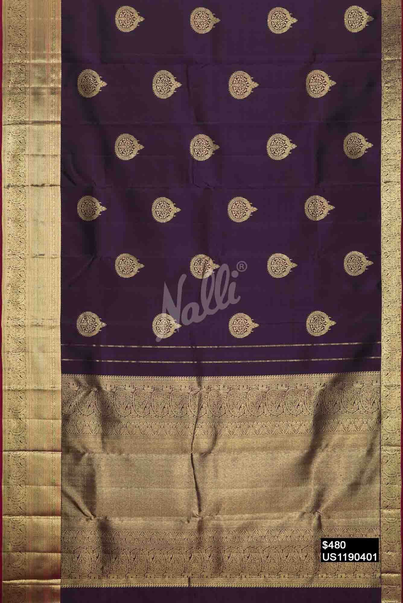 Violet Kanchipuram Silk Saree