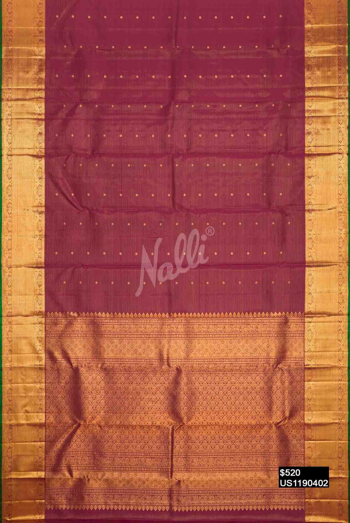 Magenta Kanchipuram Silk Saree