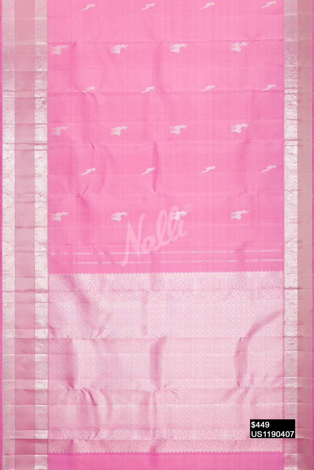Pink Kanchipuram Silk Saree