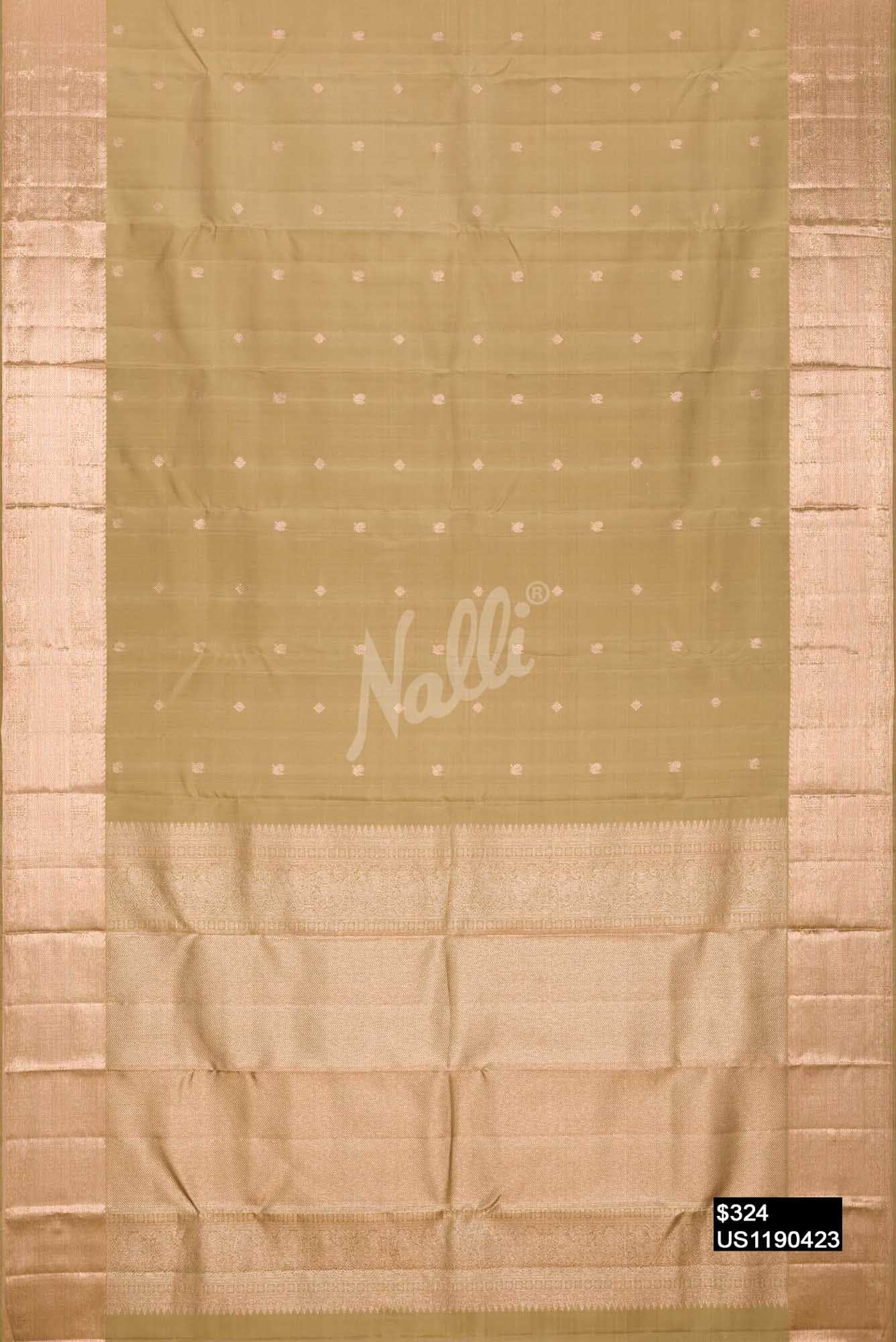Pista Green Kanchipuram Silk Saree