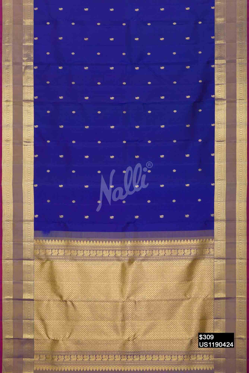 Royal Blue Kanchipuram Silk Saree
