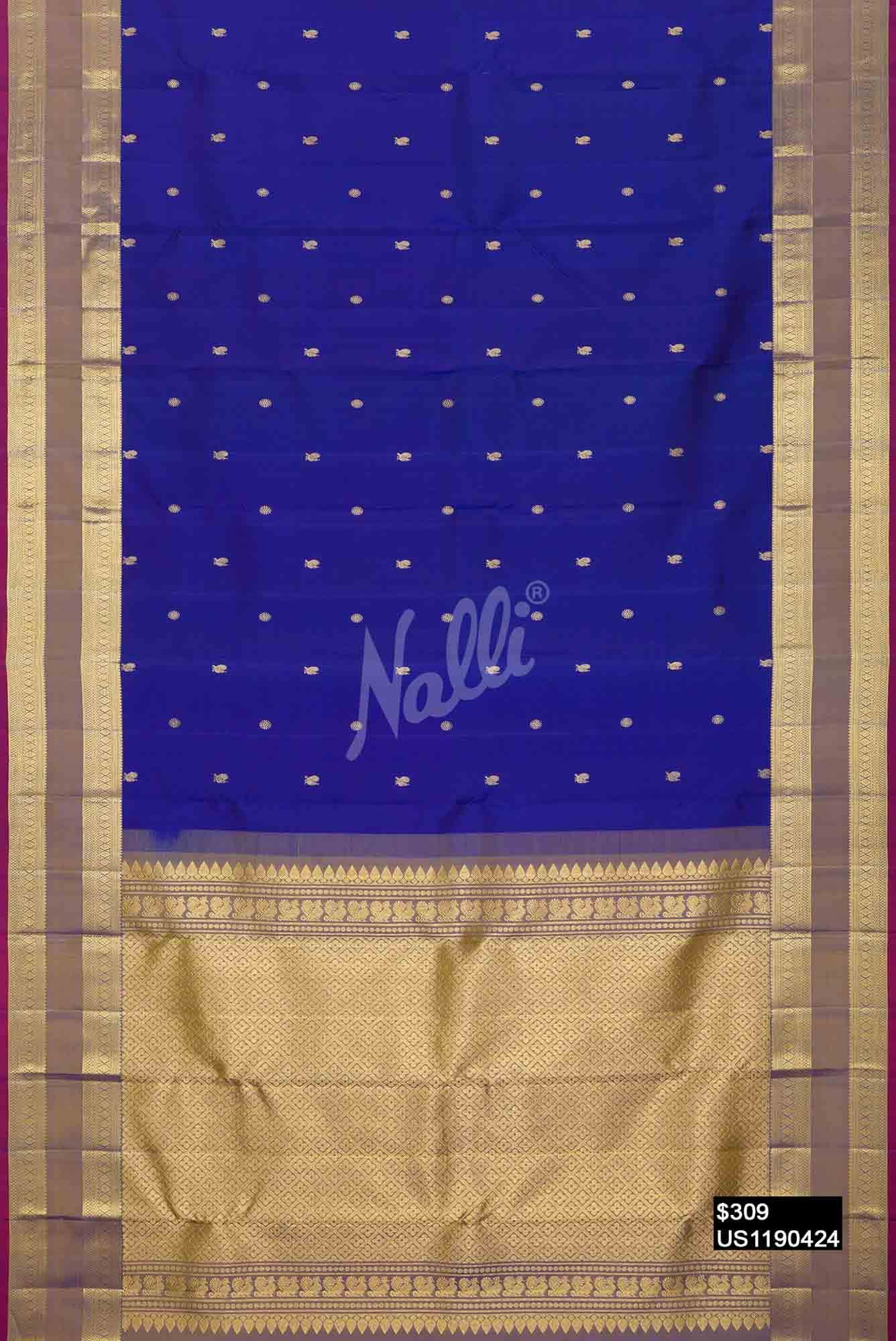 Royal Blue Kanchipuram Silk Saree