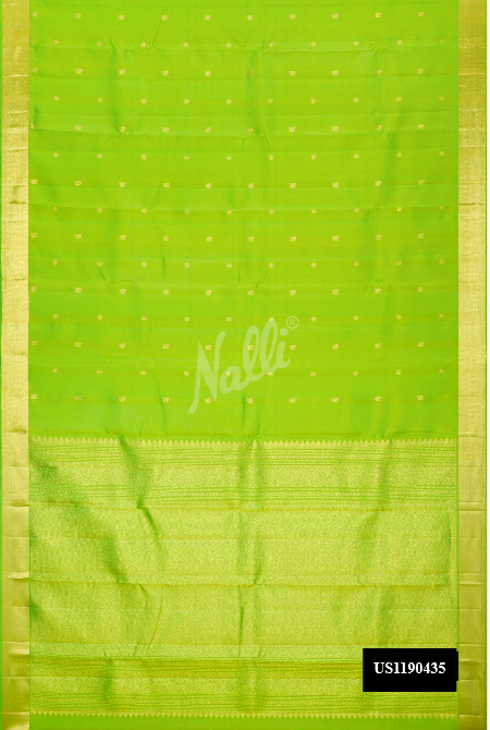 Parrot Green Kanchipuram Silk Saree