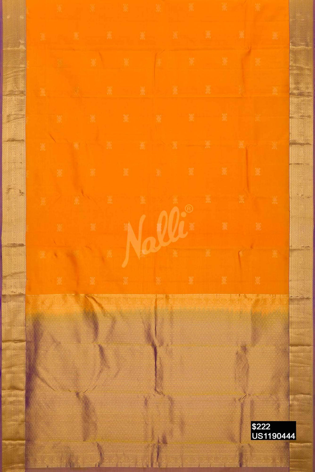 Orange Kanchipuram Silk Saree