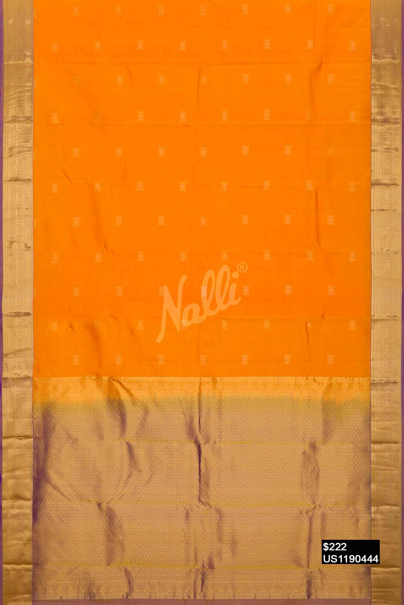 Orange Kanchipuram Silk Saree