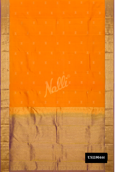 Orange Kanchipuram Silk Saree