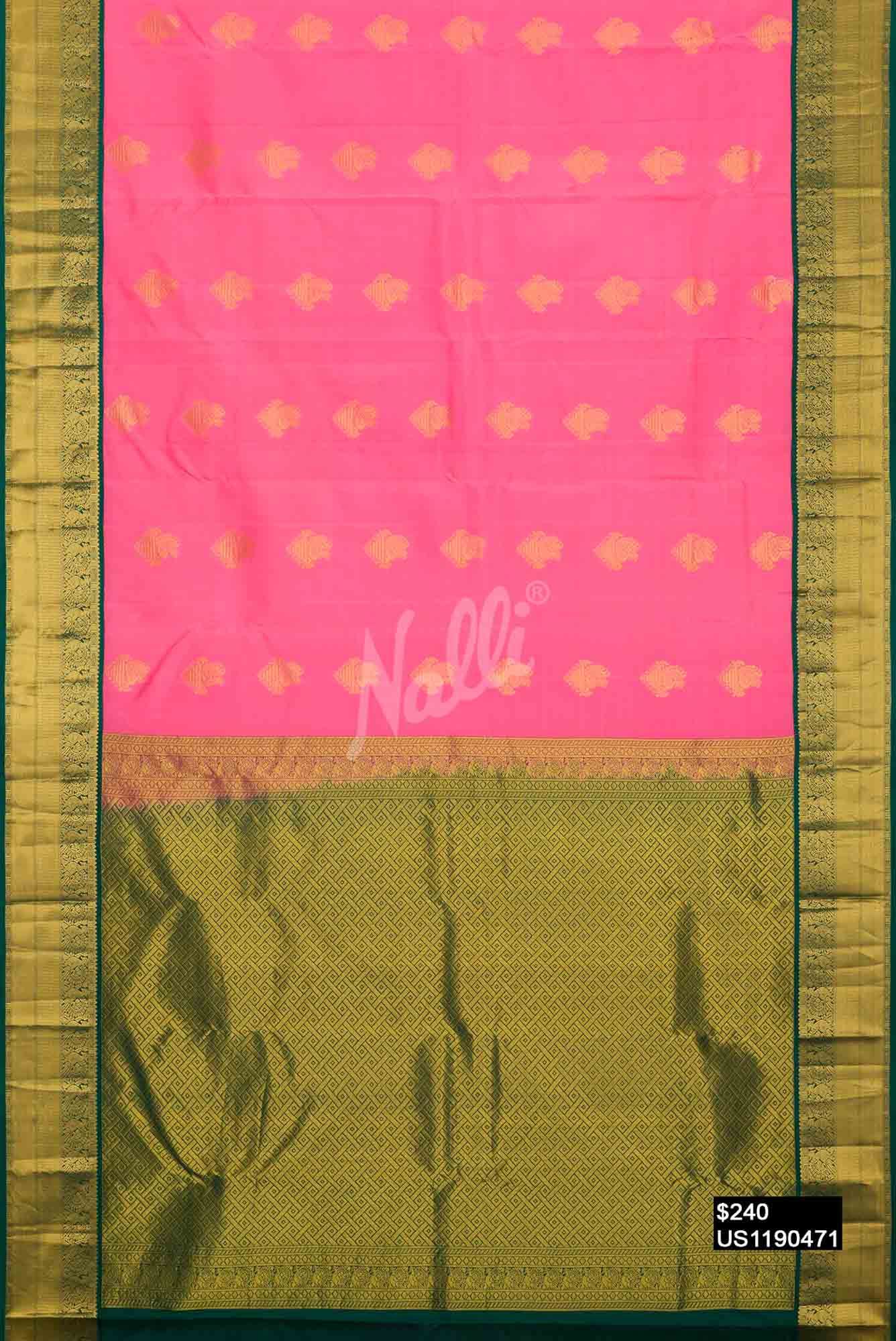 Pink Kanchipuram Silk Saree