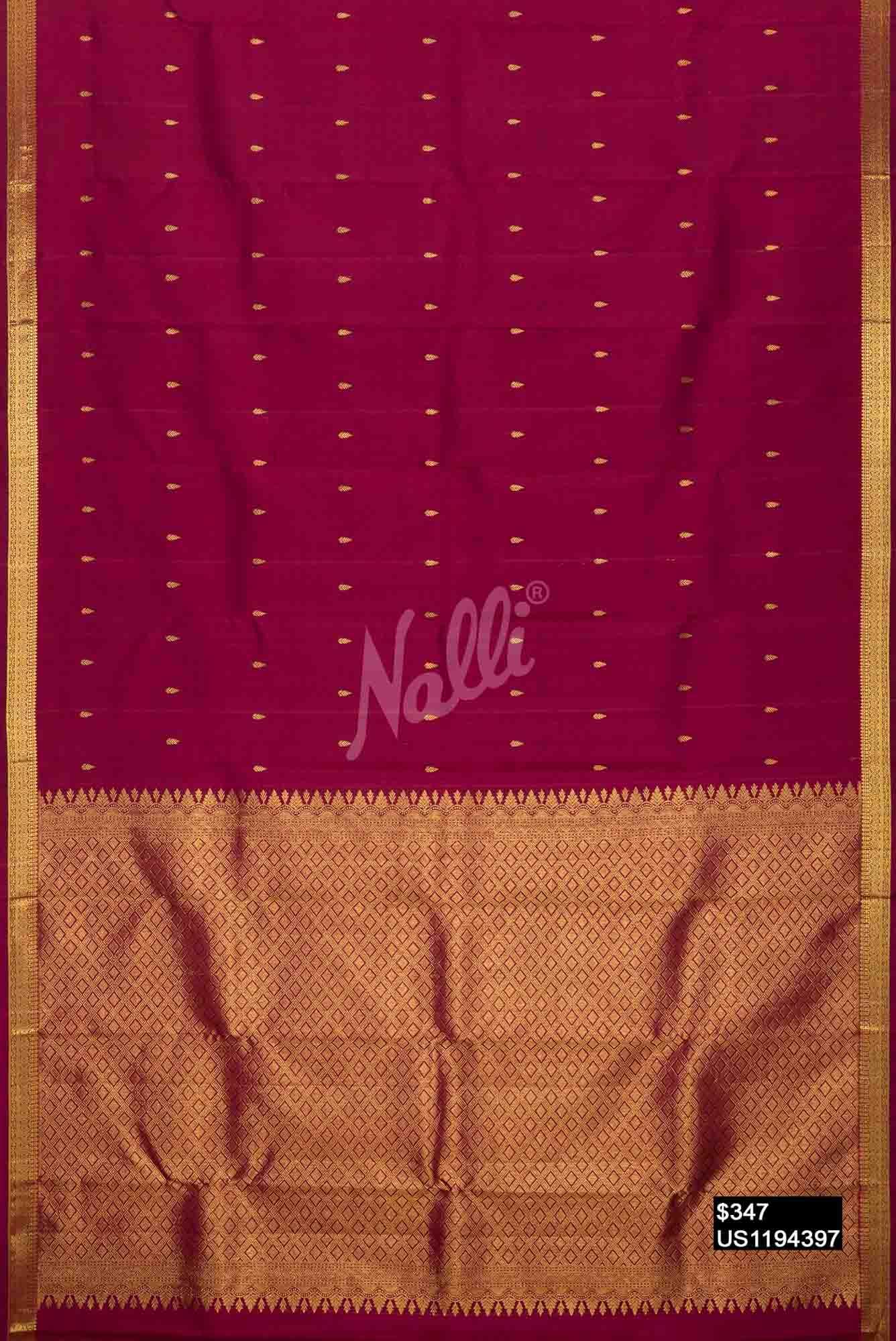 Magenta Kanchipuram Silk Saree